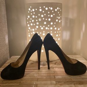 Christian Louboutin Black Suede Heels